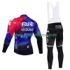 Homme Tenue Cycliste Manches Longues et Collant à Bretelles Hiver Thermal Fleece Fdj Suez 2024
